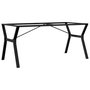 Voir la diapositive 2 : VIDAXL Pieds de table a manger cadre en Y 160x80x73 cm acier