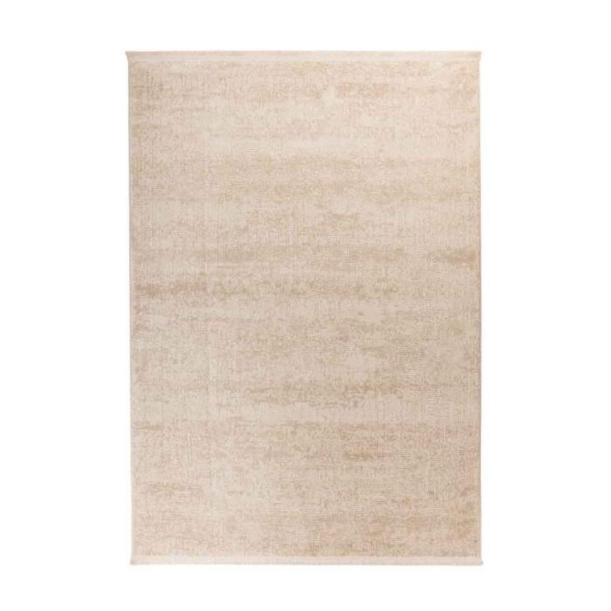 Paris Prix Tapis Uni Tissé à Poils Courts  Adeon  Crème