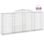 Voir la diapositive 2 : VIDAXL Paniers a gabions arques 10 pcs 300x30x120/140 cm fer galvanise