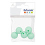 Voir la diapositive 2 : Artemio 5 perles silicone rondes - 10 mm - vert d'eau