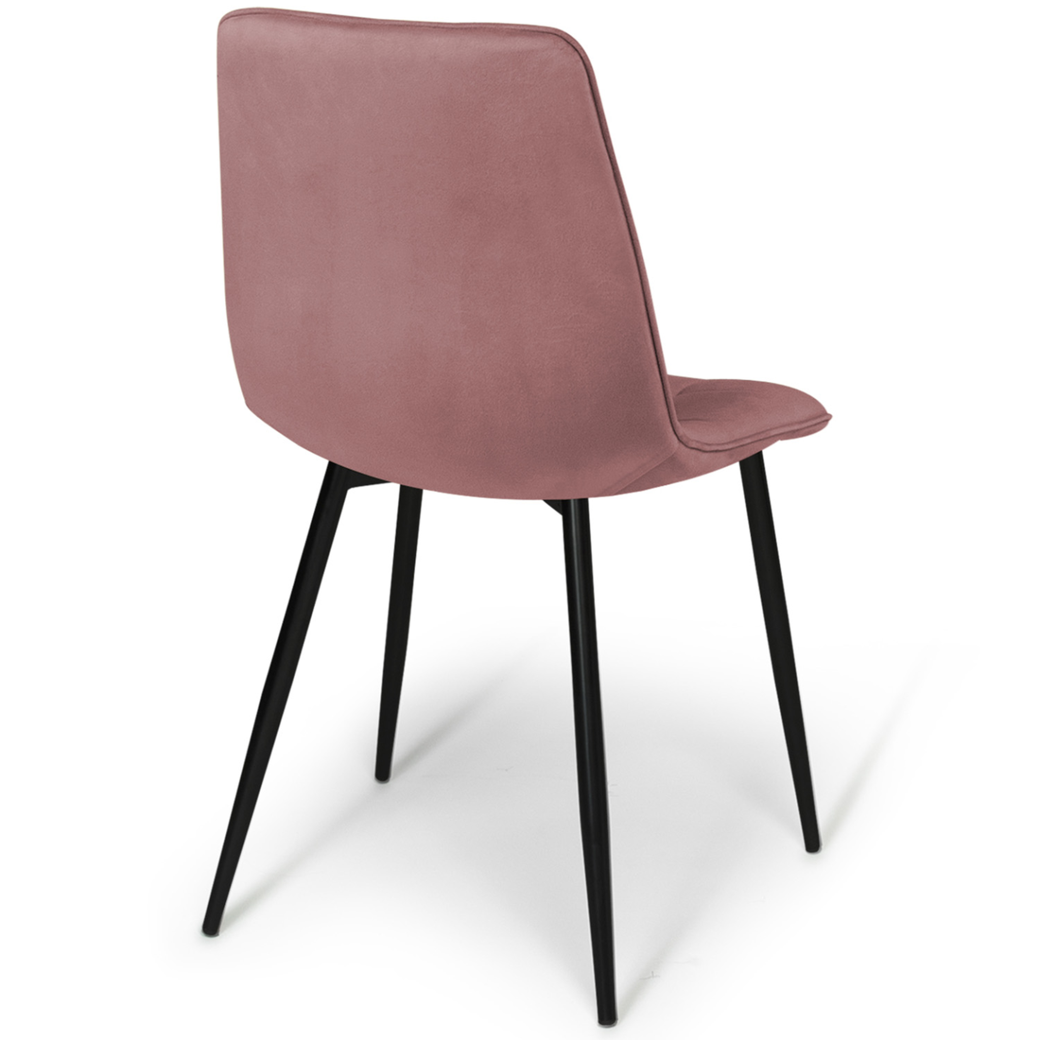 Voir la diapositive 4 : ID MARKET Lot de 4 chaises mila en velours mix color pastel bleu, gris clair, gris foncé, rose