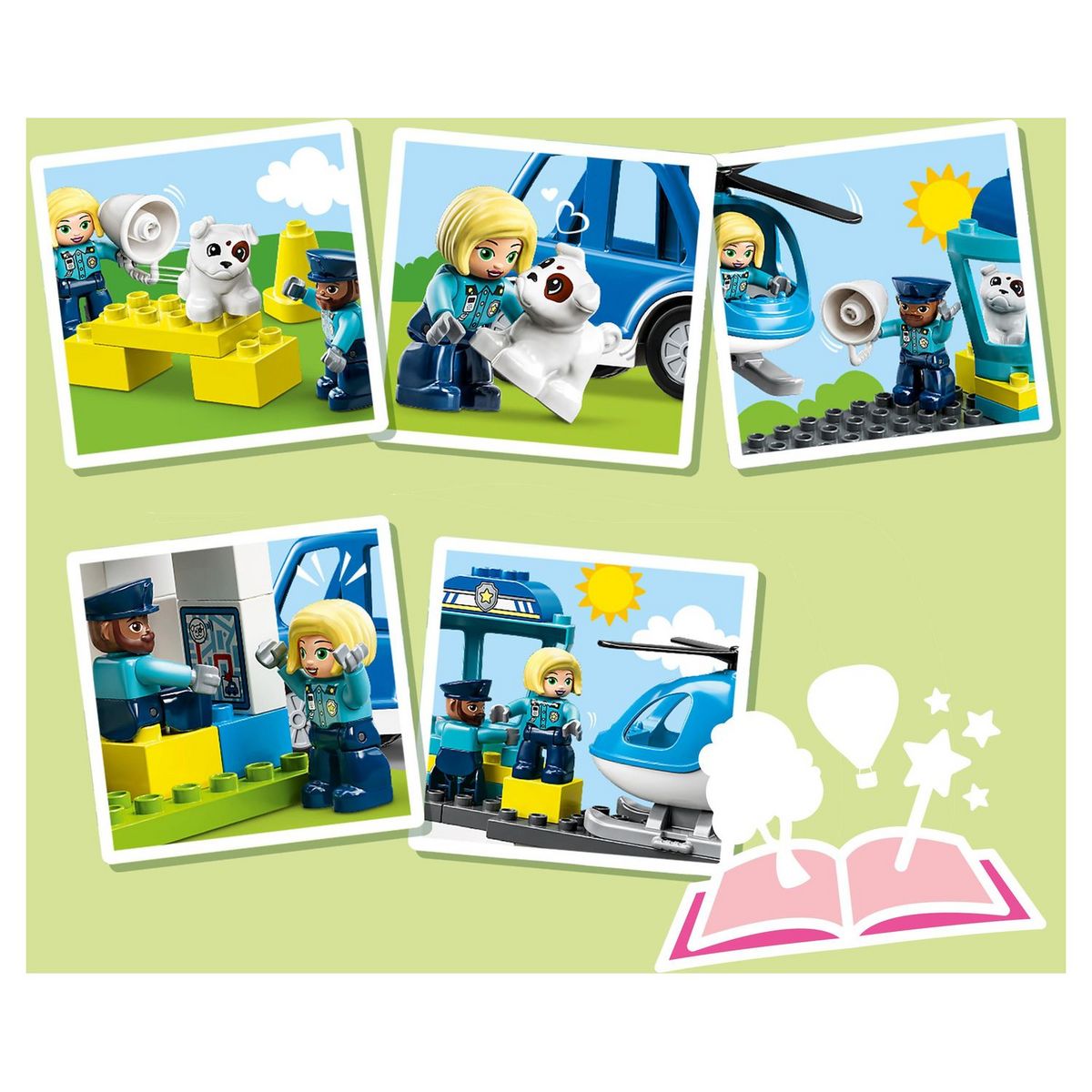 LEGO DUPLO 10959 - Le Commissariat et l&rsquo;Hélicoptère de la Police, Jouet d'Éveil