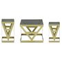 Voir la diapositive 3 : Paris Prix Lot de 3 Tables d'Appoint  Zelys  63cm Or