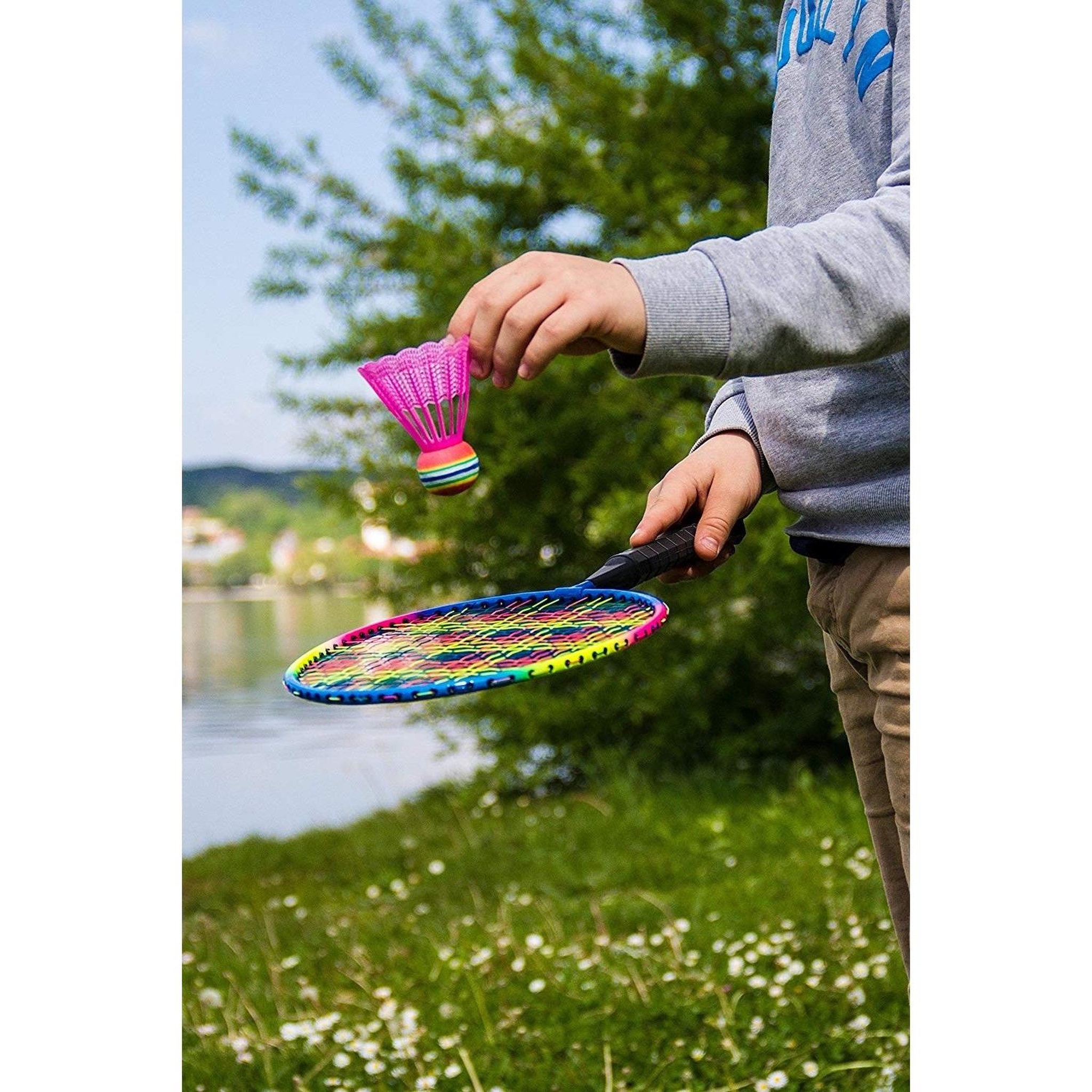 Voir la diapositive 3 : SCHILDKRÖT FUN SPORT Sk Badminton Set Junior avec housse 2 Raquettes