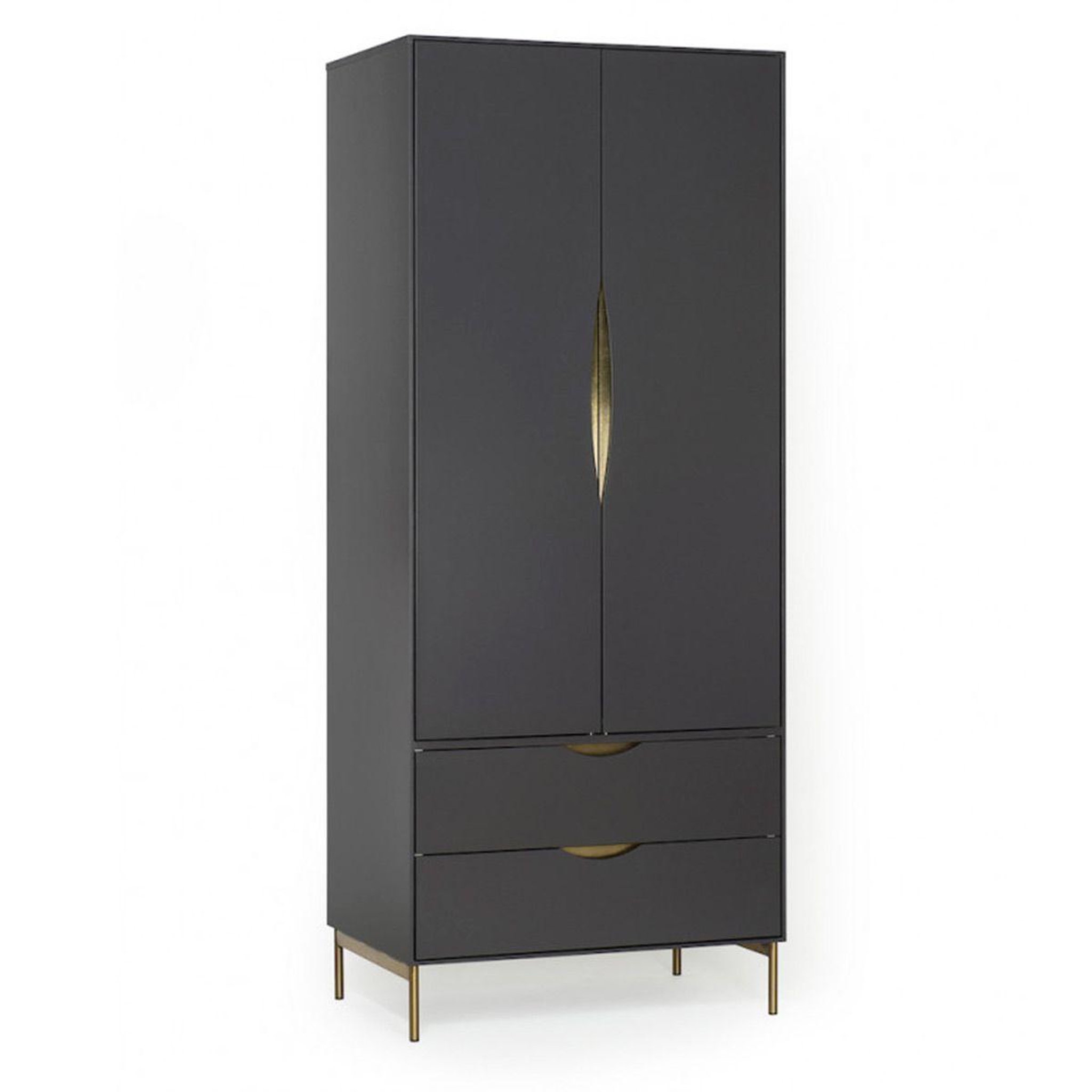 Paris Prix Armoire 2 portes design  kobe  195cm gris