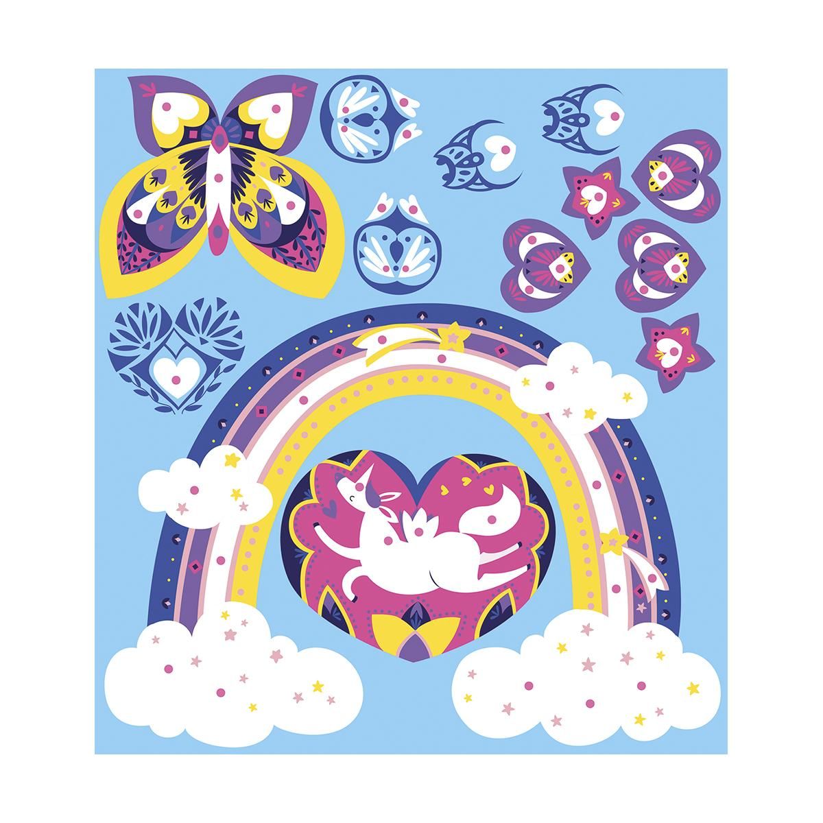 Juratoys-Janod Multiactivites 6 decorations arc en ciel