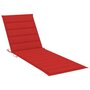 VIDAXL Chaise longue avec coussin rouge Bois de pin impregne