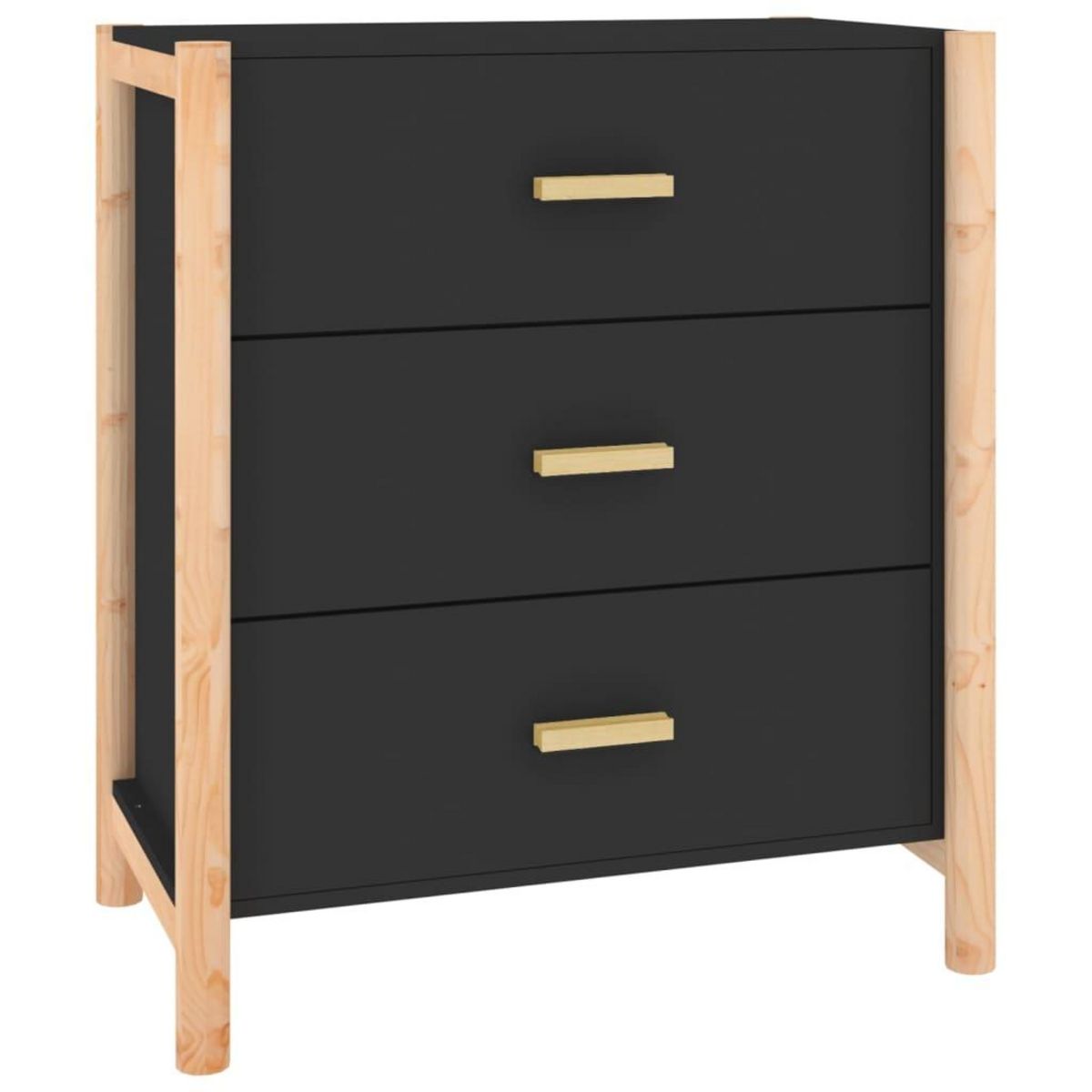 VIDAXL Buffet Noir 62x38x70 cm Bois d'ingenierie