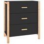 Voir la diapositive 2 : VIDAXL Buffet Noir 62x38x70 cm Bois d'ingenierie