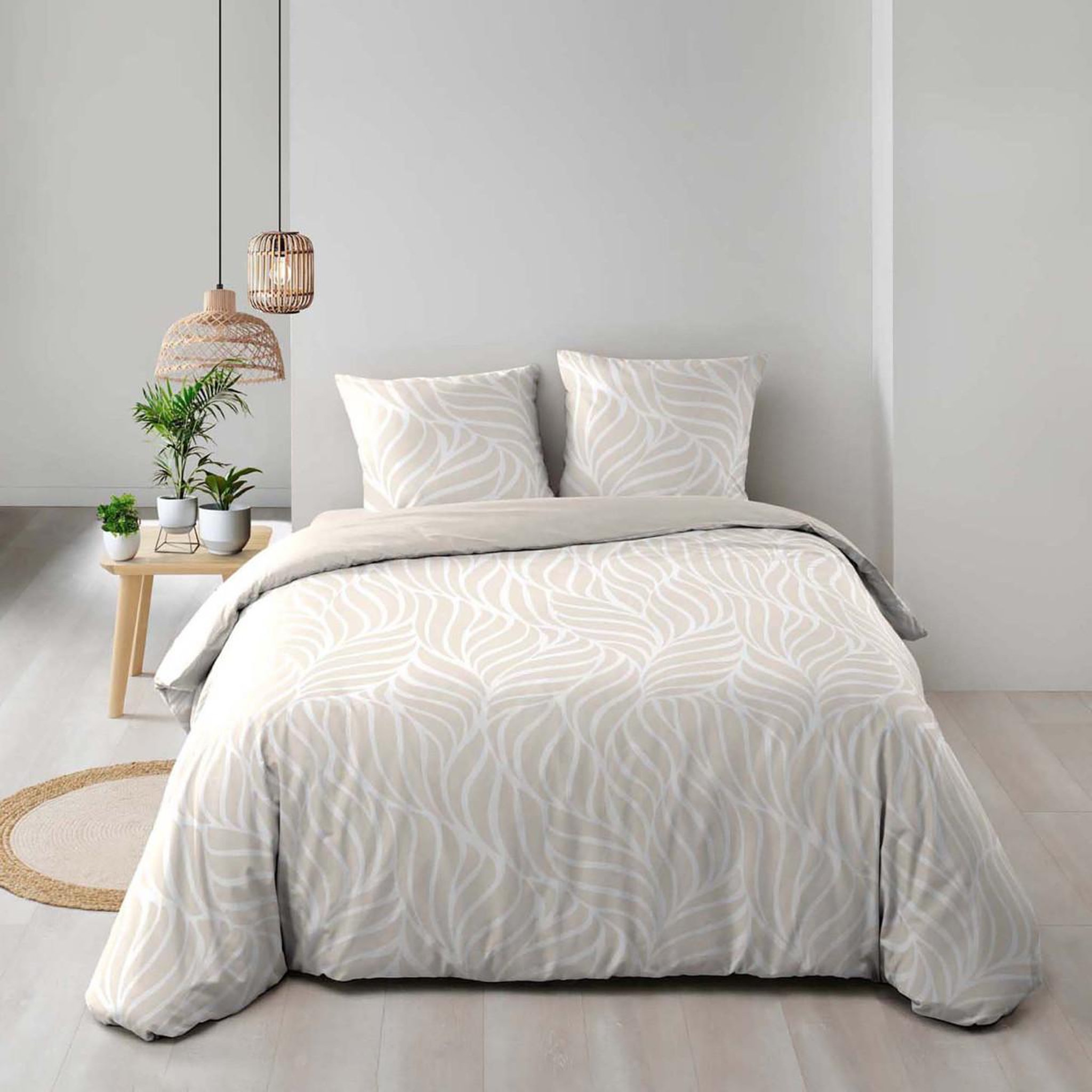 Douceur d'Intérieur Parure de lit 3 pièces  morgane  260x240cm naturel