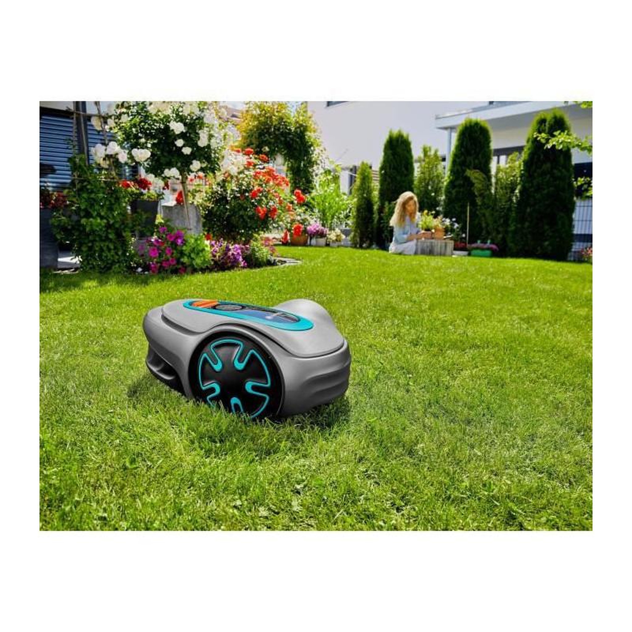 Voir la diapositive 5 : Gardena GARDENA Tondeuse robot SILENO minimo 250 - Connexion Bluetooth - Surface tonte max 250m2 - Triple lames pivotantes 15201-26