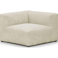 Pouf / repose-pieds modulable en tissu bouclette écru - Modulo - Homifab