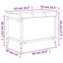 Voir la diapositive 6 : VIDAXL Banc de rangement noir 62x42x45 cm bois d'ingenierie