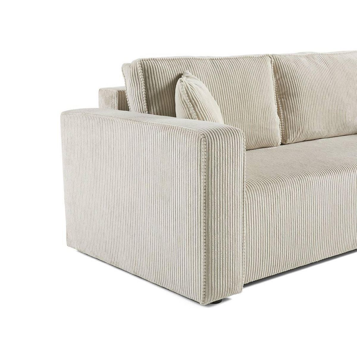 BEST MOBILIER Topaze - canapé droit 2 places - en velours côtelé