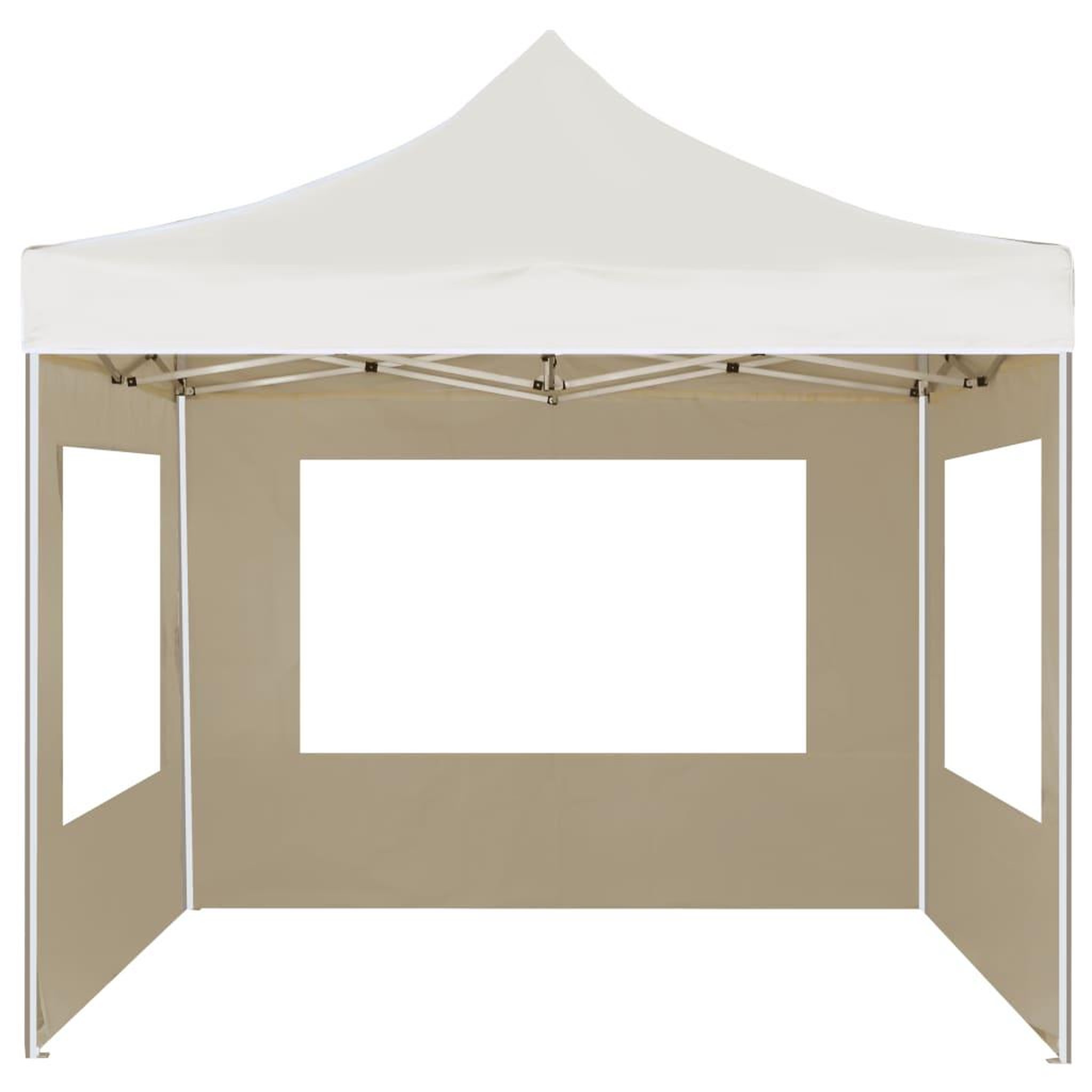 Voir la diapositive 3 : VIDAXL Tente de reception pliable avec parois Aluminium 2x2 m Creme