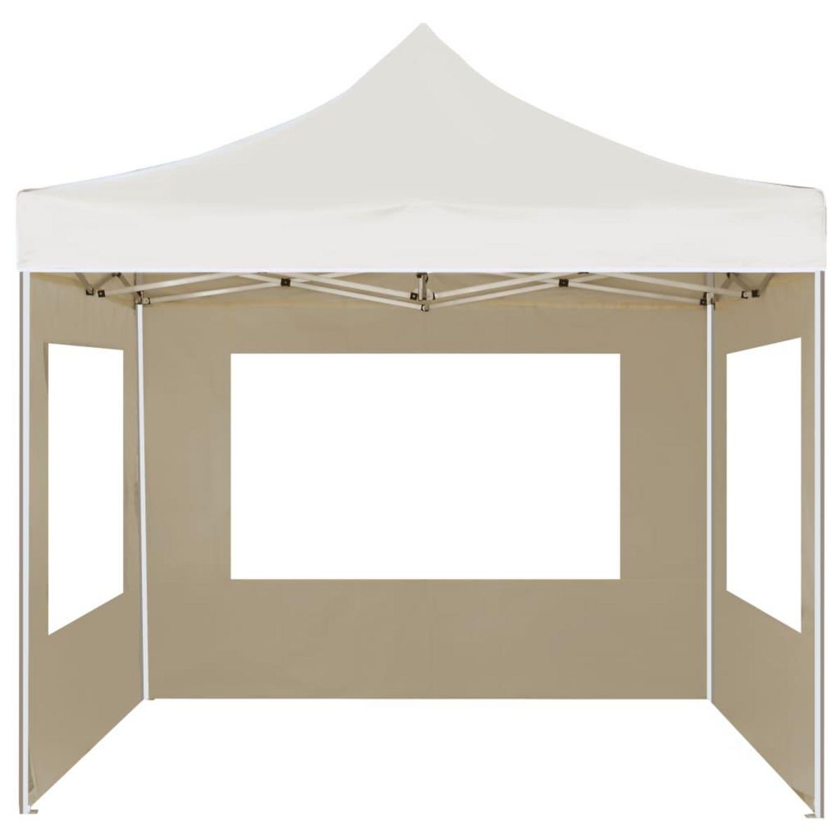 VIDAXL Tente de reception pliable avec parois Aluminium 2x2 m Creme