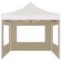 Voir la diapositive 3 : VIDAXL Tente de reception pliable avec parois Aluminium 2x2 m Creme