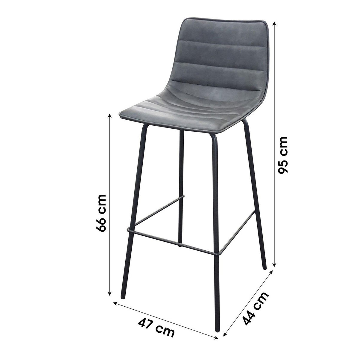 DIVERS Tabouret de bar industriel Brooklyn