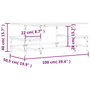 Voir la diapositive 6 : VIDAXL Table basse chene fume 100x50,5x40 cm bois d'ingenierie