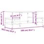 Voir la diapositive 6 : VIDAXL Table basse chene fume 100x50,5x40 cm bois d'ingenierie