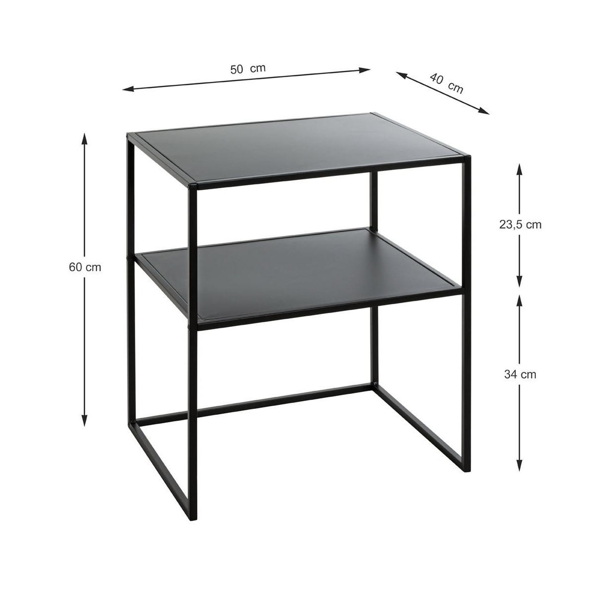 Voir la diapositive 5 : Paris Prix Table d'appoint en métal  cromano  60cm noir