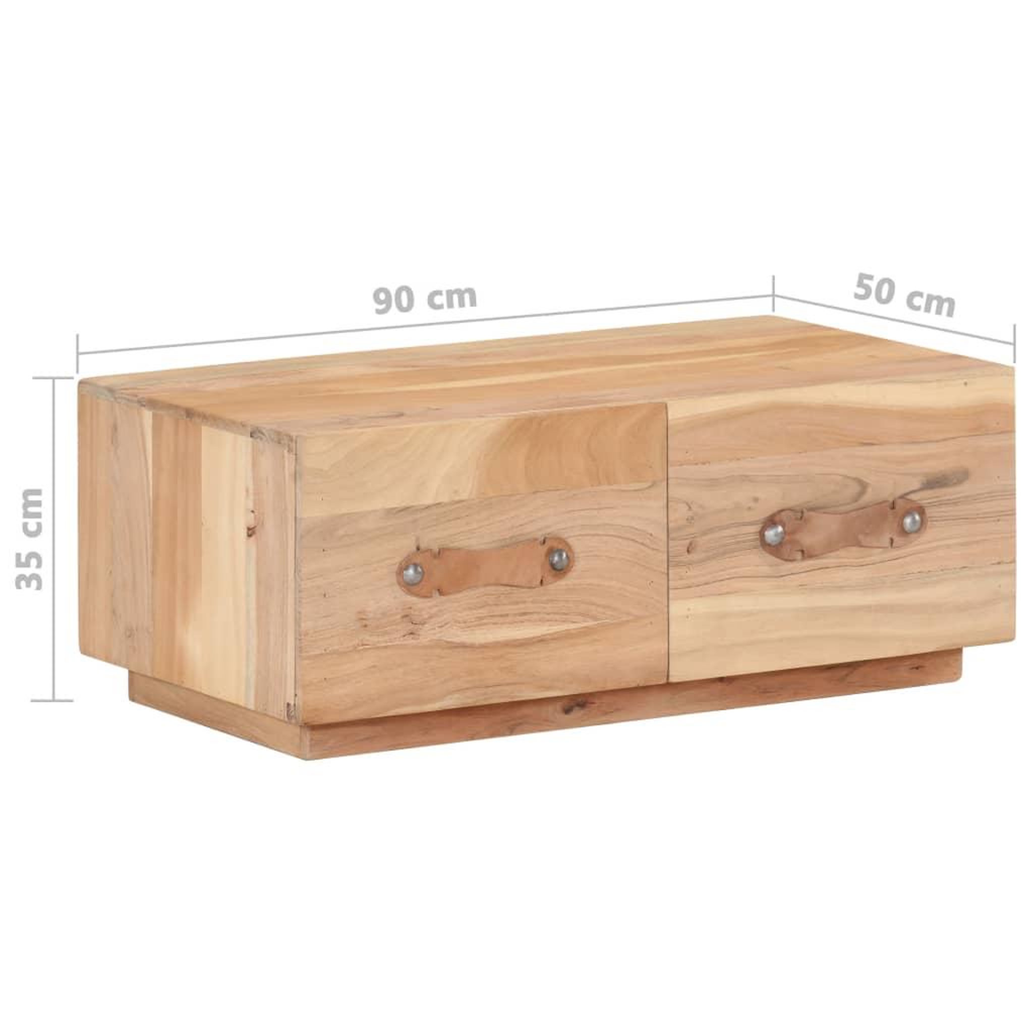 Voir la diapositive 6 : VIDAXL Table basse 90x50x35 cm bois de recuperation massif