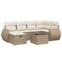 Voir la diapositive 2 : VIDAXL Salon de jardin avec coussins 7 pcs beige resine tressee