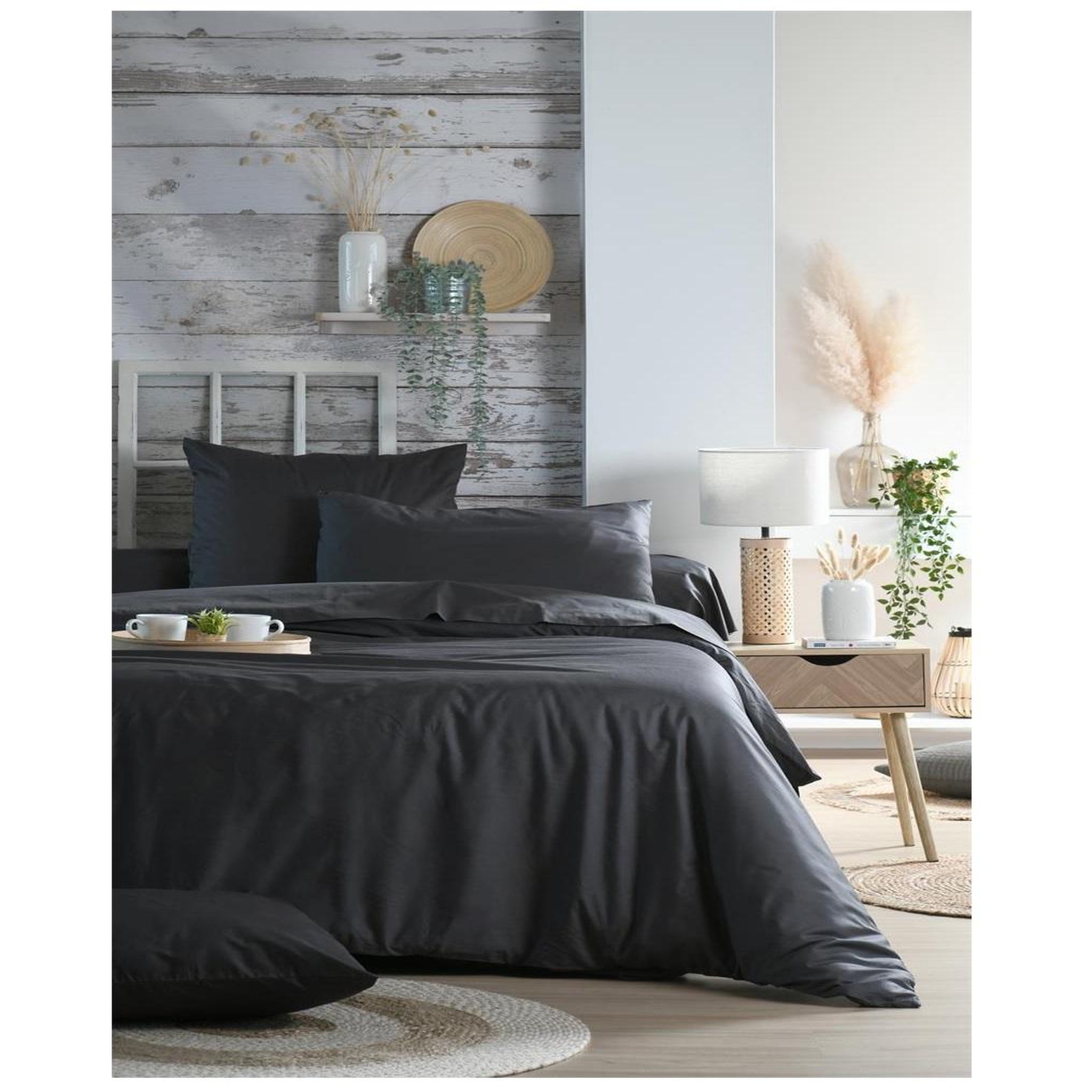 Voir la diapositive 3 : Eden Drap housse percale en coton nuage