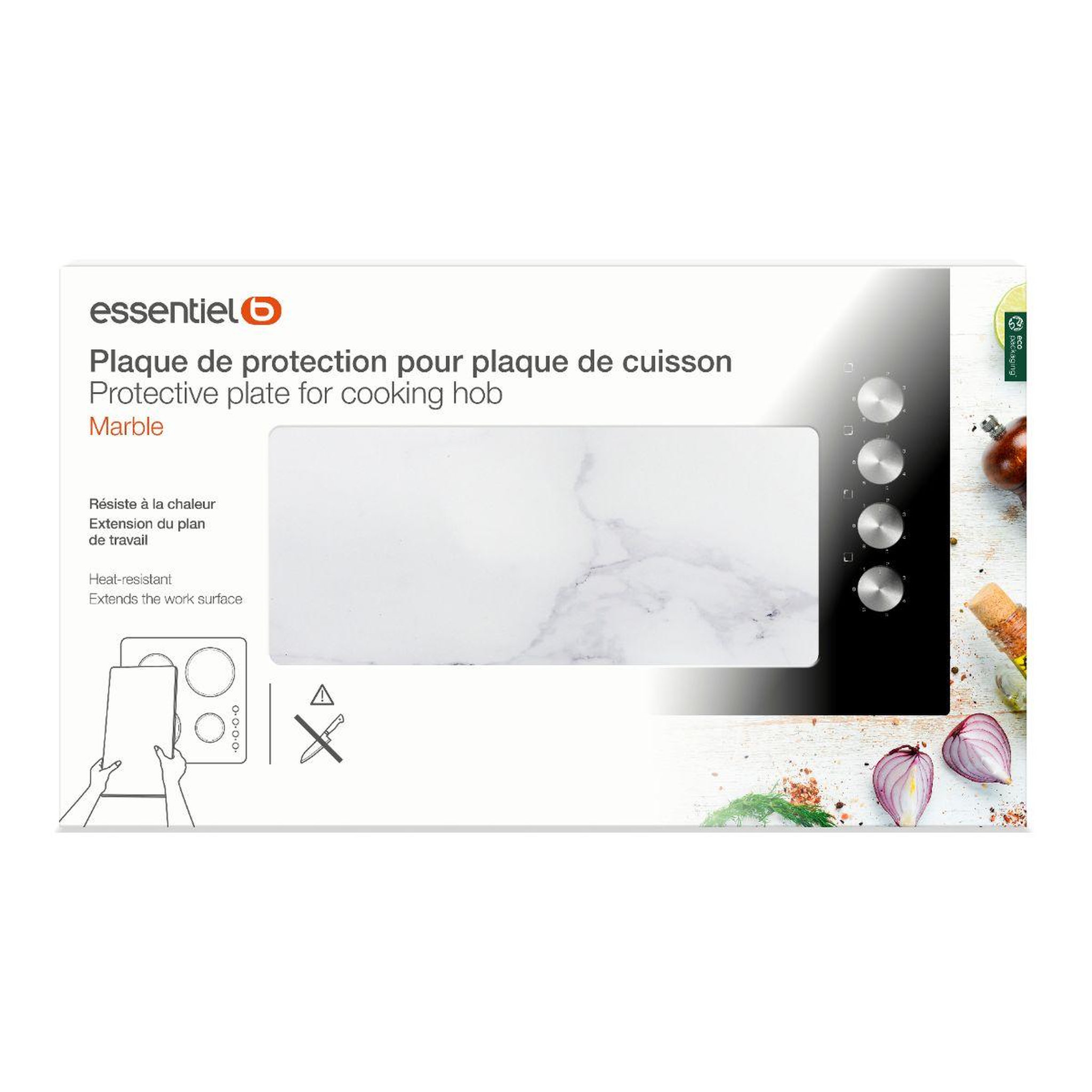 Voir la diapositive 3 : ESSENTIEL B Accessoire Plaque de protection Marbre