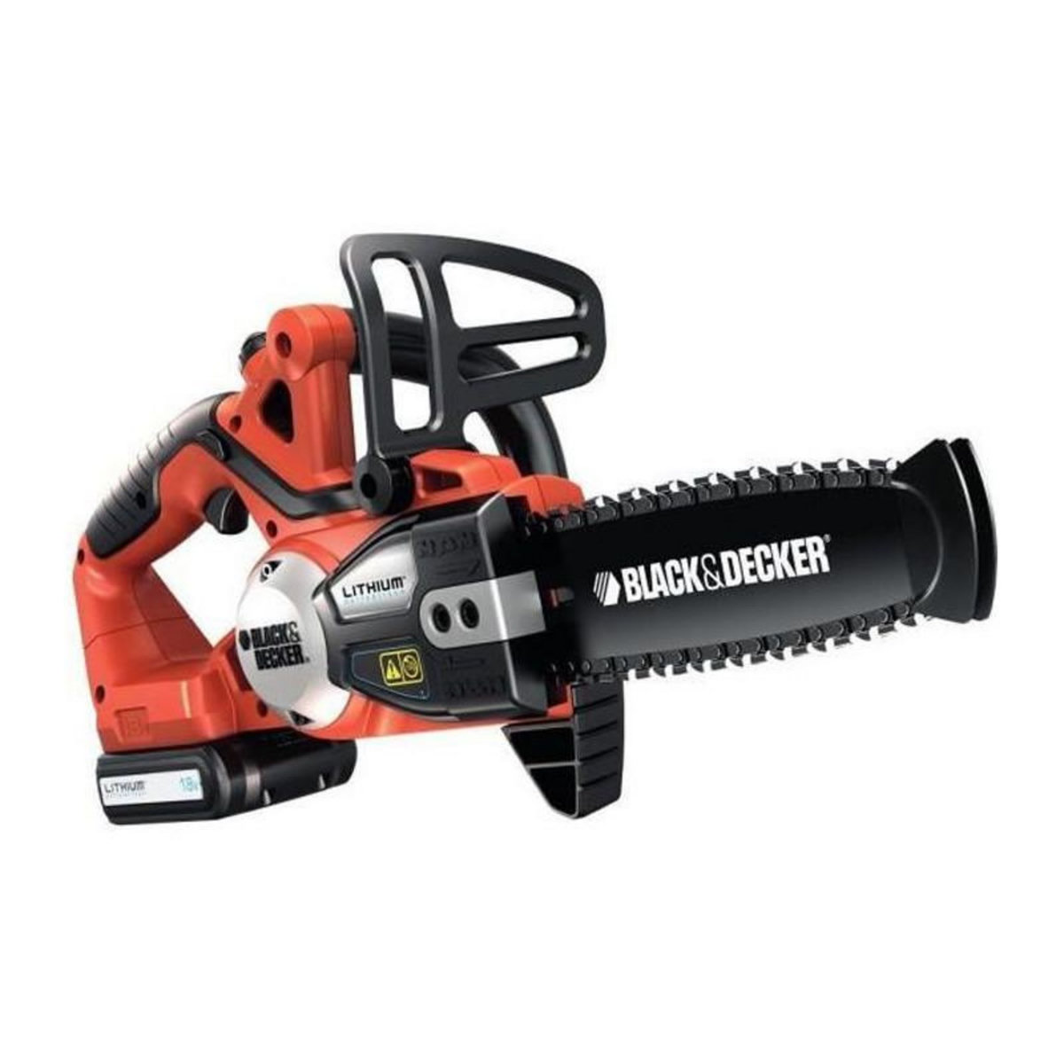 Black et Decker BLACK+DECKER Elagueuse sans fil 20 cm 18V - Livree avec 1 batterie Lithium 18V 2Ah et chargeur 5Ah