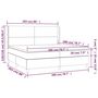 Voir la diapositive 6 : VIDAXL Sommier a lattes de lit matelas et LED Noir 200x200 cm Tissu