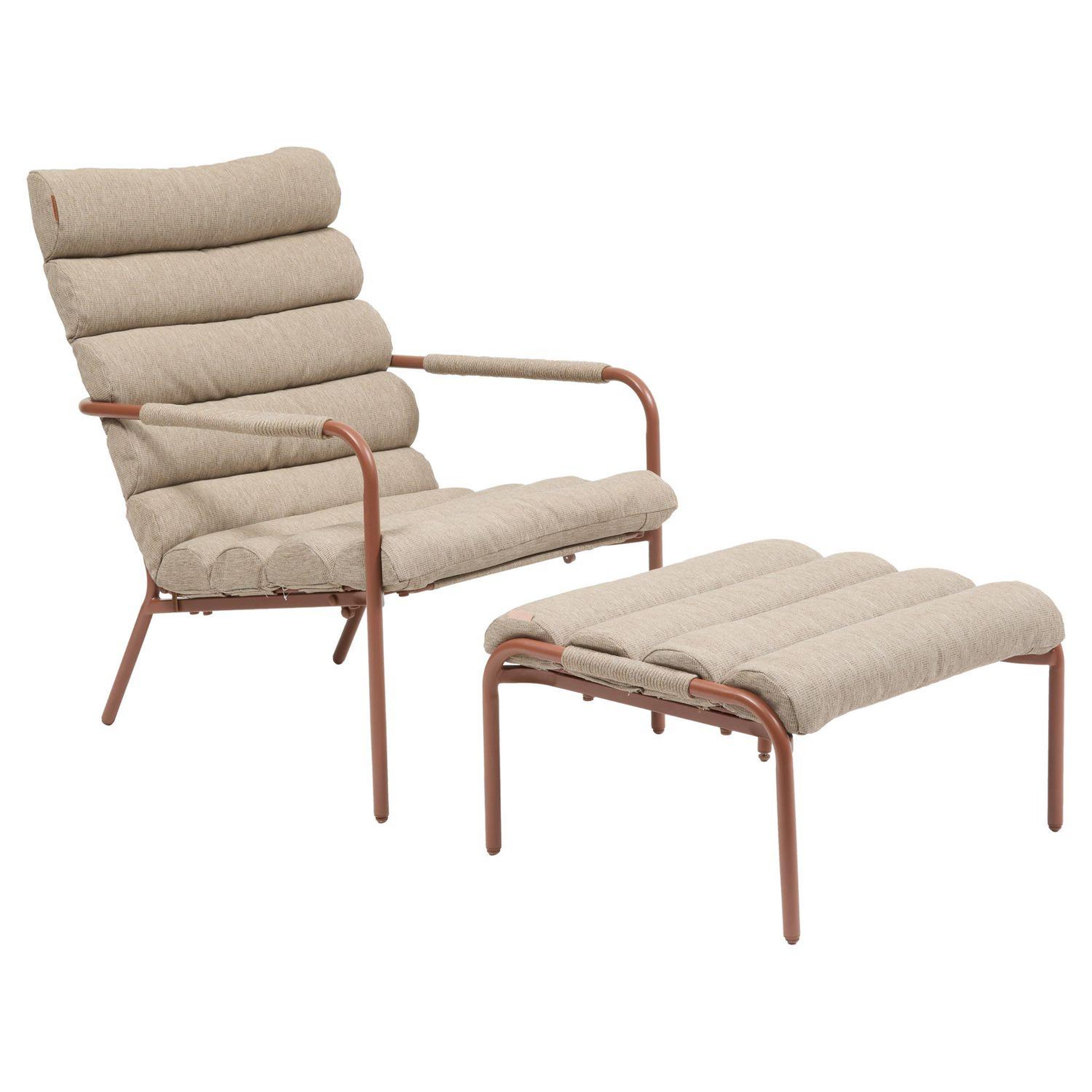 Voir la diapositive 1 : HESPERIDE Fauteuil relax de jardin avec repose pieds solani