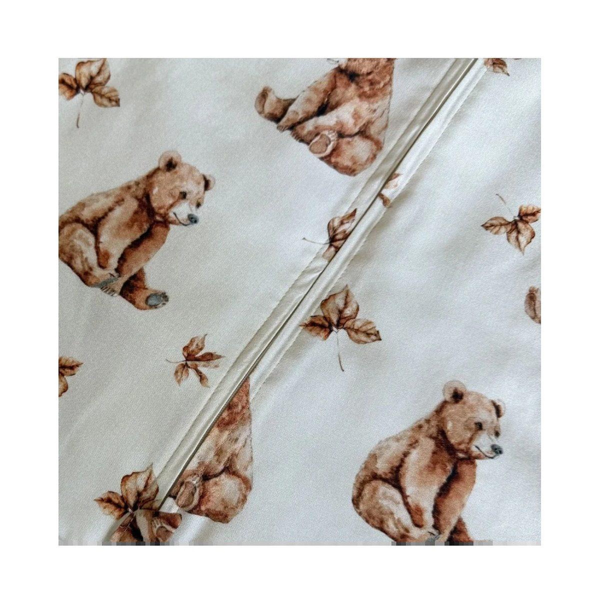 Voir la diapositive 2 : WALDIN Gigoteuse en bambou 40 × 64 cm 0,5 TOG - taille S - motif oursons, blanc
