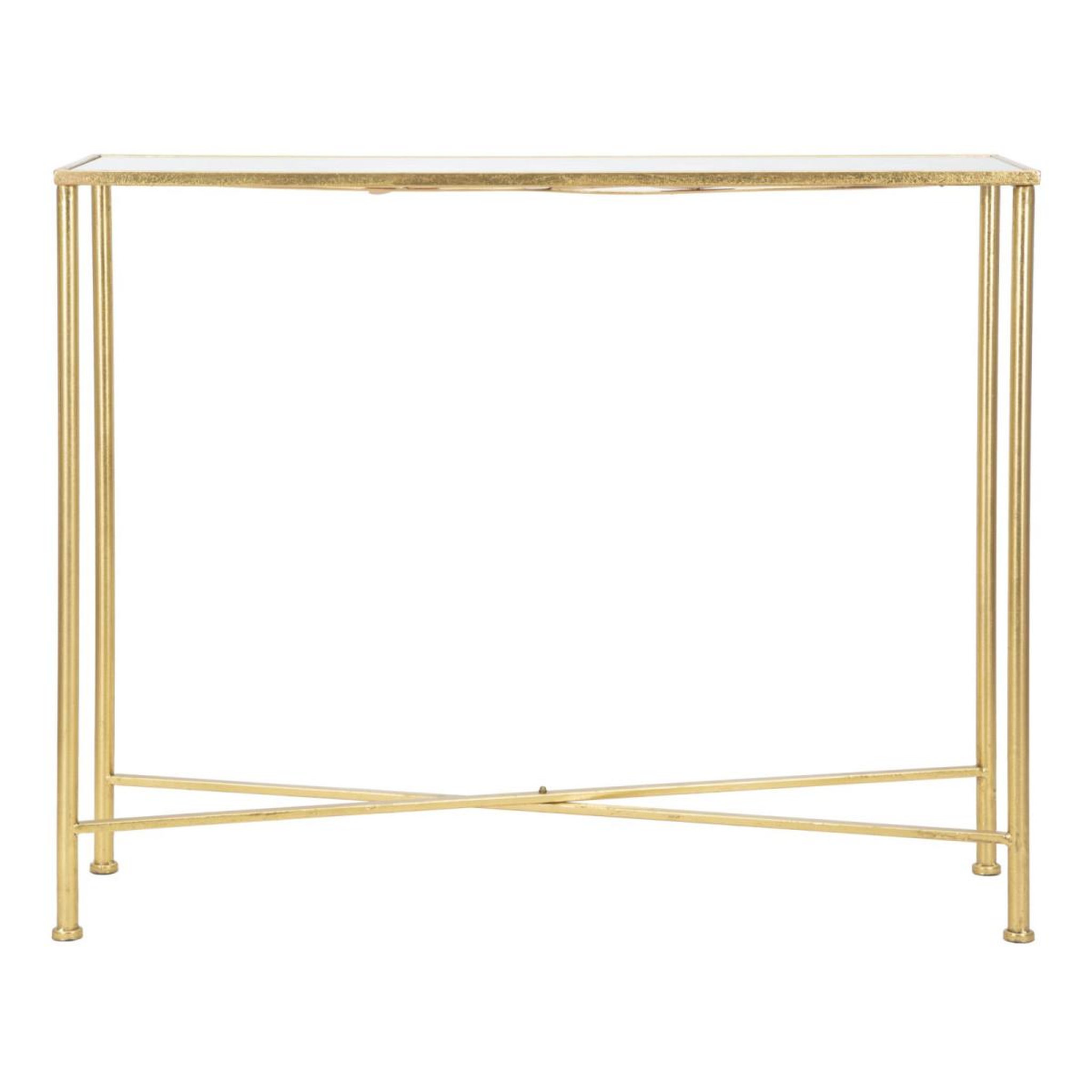 Voir la diapositive 2 : Paris Prix Console design en métal  butterfly  100cm or