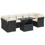Voir la diapositive 2 : VIDAXL Salon de jardin 8 pcs avec coussins noir resine tressee