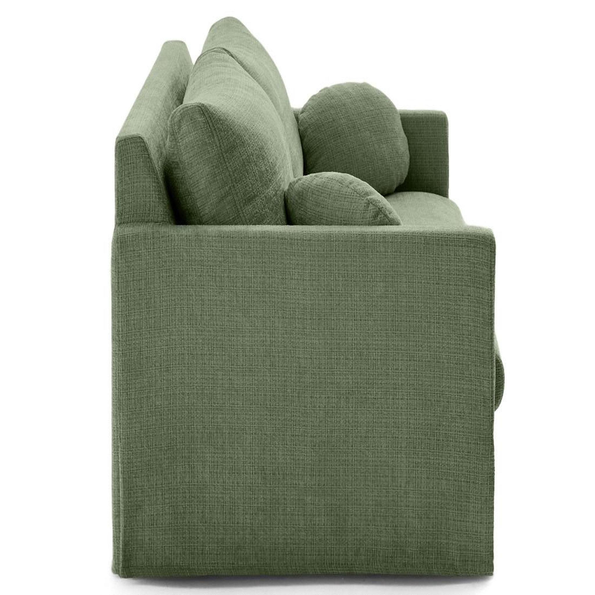 Voir la diapositive 6 : LISA DESIGN Serena - canapé droit déhoussable 3 places en velours texturé