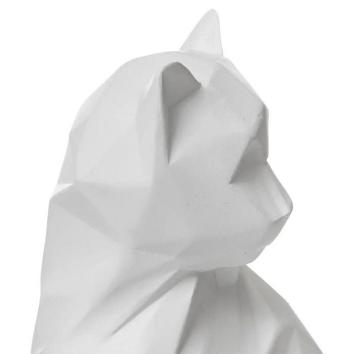 ATMOSPHERA Statuette Déco Chat Origami  Delia  20cm Blanc