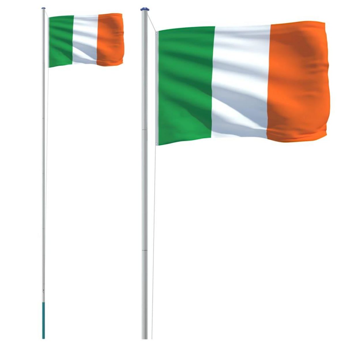 VIDAXL Drapeau de l'Irlande et mat 6,23 m Aluminium