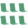 Voir la diapositive 3 : VIDAXL Coussins de chaise de jardin a dossier haut lot de 6 vert tissu