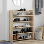Voir la diapositive 3 : VIDAXL Etagere a chaussures chene sonoma 80x25x100cm bois d'ingenierie
