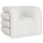 Voir la diapositive 2 : Paris Prix Fauteuil Design Bouclette  Elisa  95cm Crème