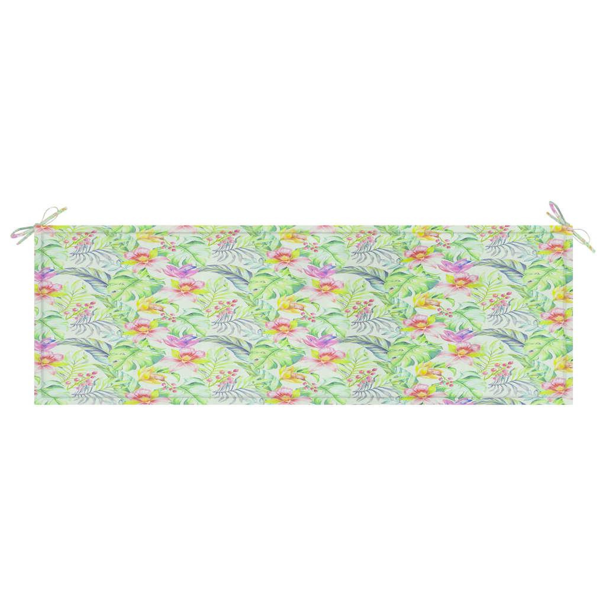 Voir la diapositive 2 : VIDAXL Coussin de banc de jardin motif de feuilles 150x50x3 cm