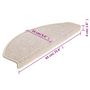 Voir la diapositive 6 : VIDAXL Tapis d'escalier 15 pcs Taupe 65 x 24 x 4 cm