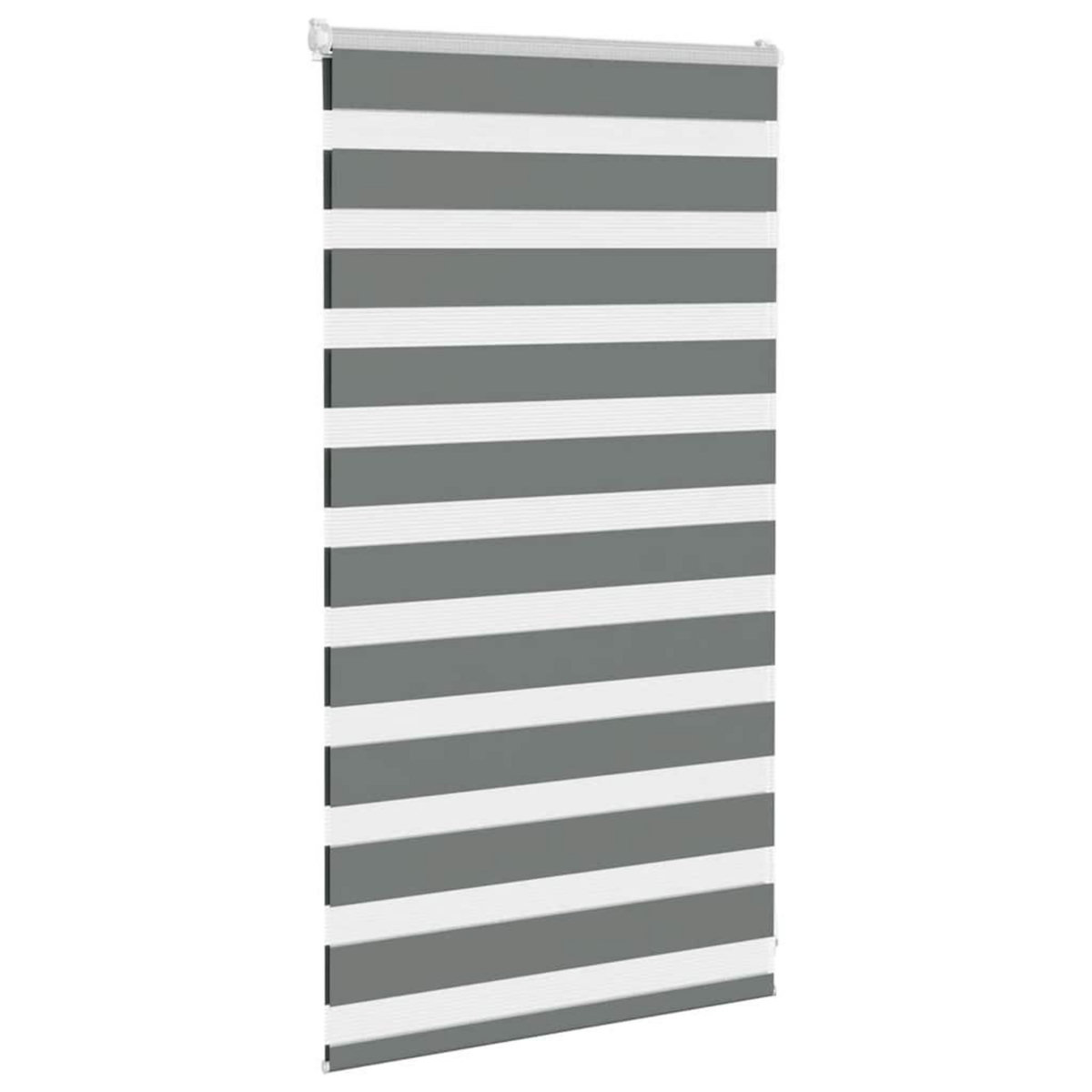 VIDAXL Store zebre gris fonce largeur du tissu 80,9 cm polyester