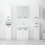 Voir la diapositive 3 : VIDAXL Armoire salle de bain Blanc 64,5x33,5x59 cm Bois d'ingenierie