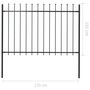 Voir la diapositive 6 : VIDAXL Cloture de jardin avec dessus en lance Acier 1,7 x 1,5 m Noir