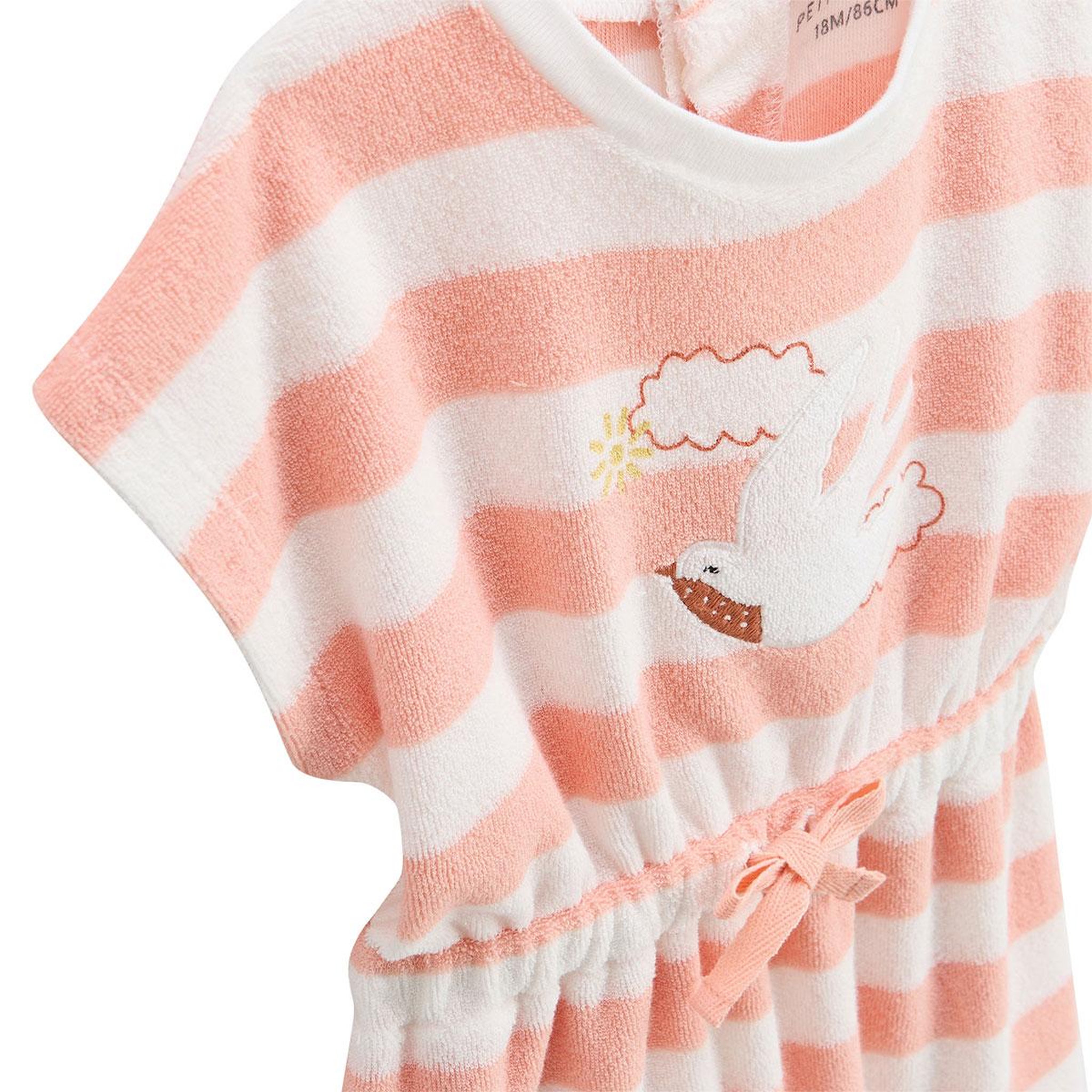 Voir la diapositive 2 : Petit Béguin Robe enfant en éponge + headband honfleur