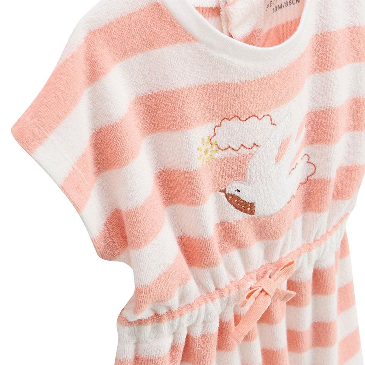 Petit Béguin Robe enfant en éponge + headband Honfleur