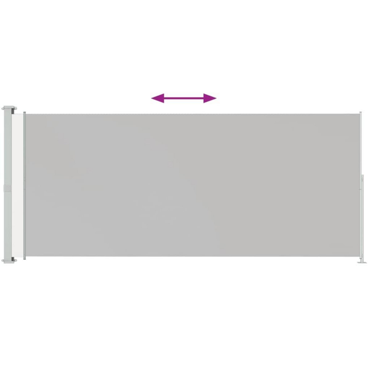 VIDAXL Auvent lateral retractable de patio 220x500 cm Creme
