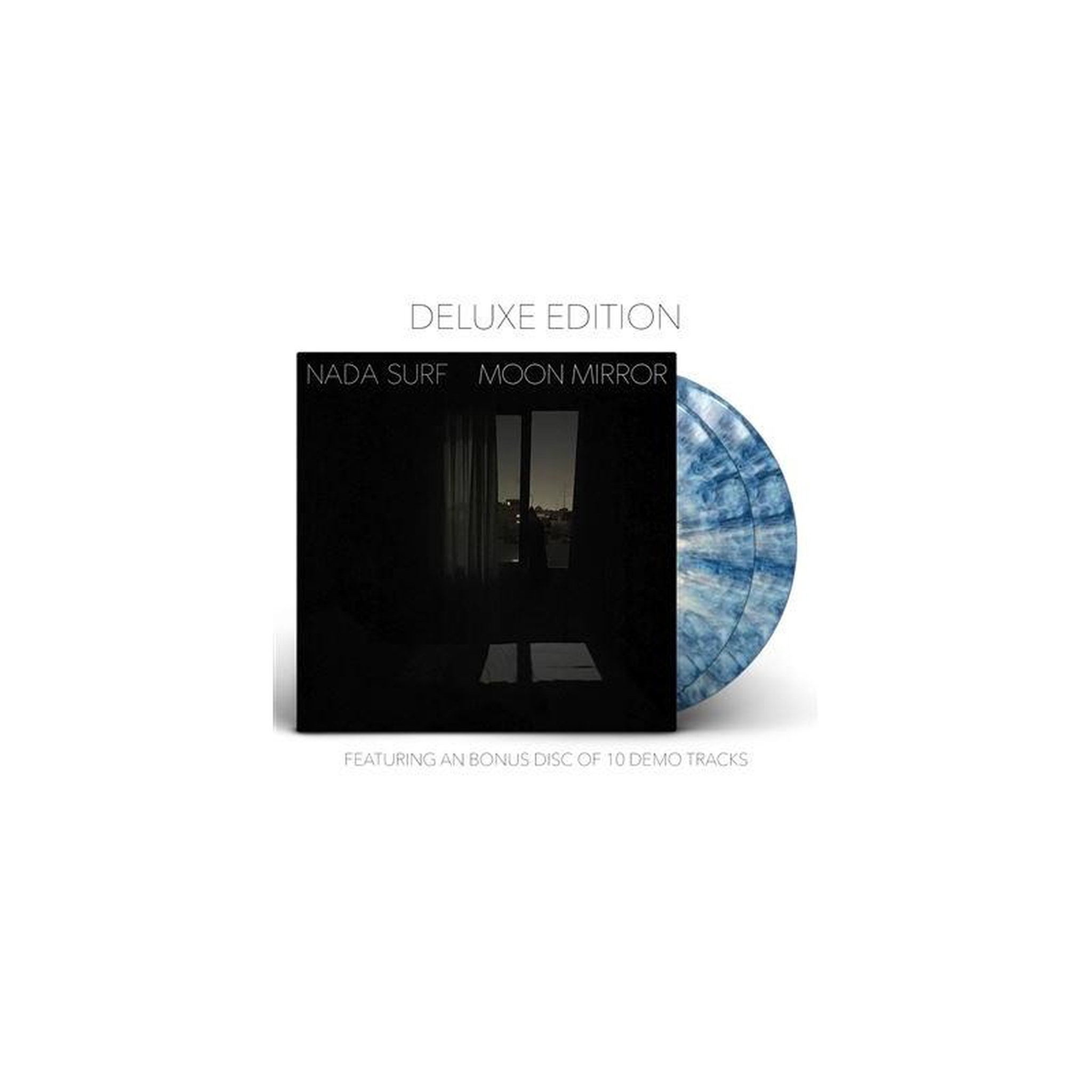 Vinyle double lp transparent moon mirror deluxe edition, nada surf avec bonus disc de 10 démos